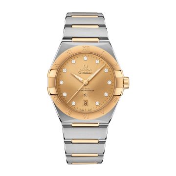 Omega Constellation Master Chronometer 39 Stainless Steel / Yellow Gold / Champagne-Diamond / Bracelet