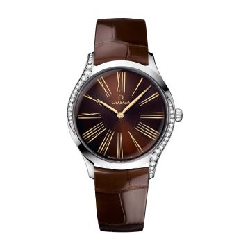 Omega De Ville Trésor 36 Stainless Steel / Brown - Roman / Alligator