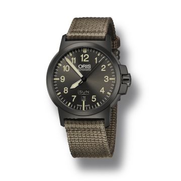 Oris BC3 Advanced Day Date DLC / Grey / Fabric