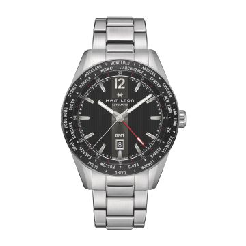 Hamilton Broadway GMT Limited Edition 46 Stainless Steel / Black / Bracelet