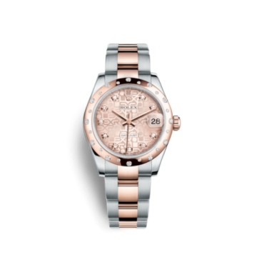 Rolex Datejust 31 Rolesor Everose Domed Diamond / Oyster / Pink Computer