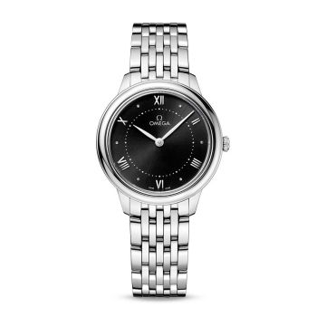 Omega De Ville Quartz 30 Stainless Steel / Black / Bracelet