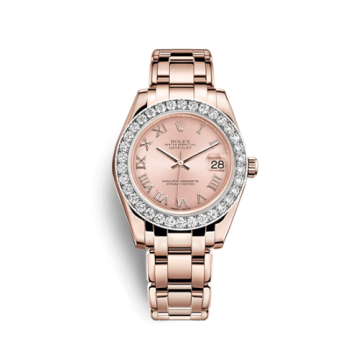Rolex Datejust Pearlmaster 34 Everose Diamond Pink Roman