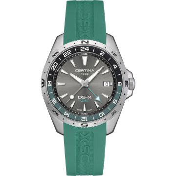 Certina DS-X GMT Stainless Steel / Grey / Rubber