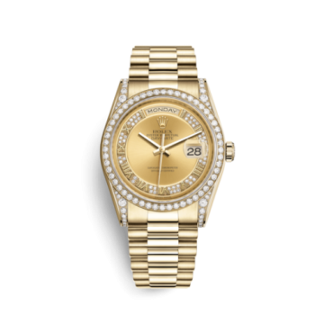 Rolex Day-Date 36 Yellow Gold Diamonds / President  / Champagne Diamond