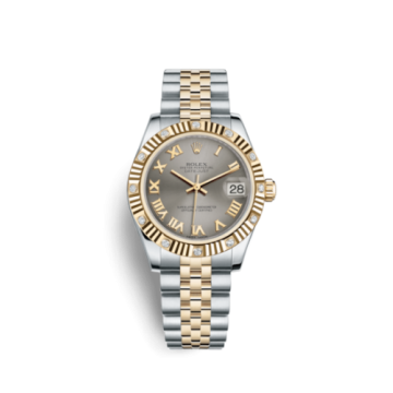 Rolex Datejust 31 Rolesor Yellow Fluted Diamond / Jubilee / Steel Roman