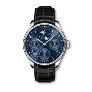 IWC Schaffhausen Portugieser Perpetual Calendar Double Moon White Gold / Blue