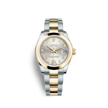 Rolex Datejust 31 Rolesor Yellow Domed / Oyster / Silver Roman