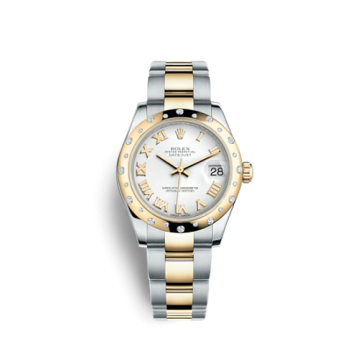 Rolex Datejust 31 Rolesor Yellow Domed Diamond / Oyster / White Roman