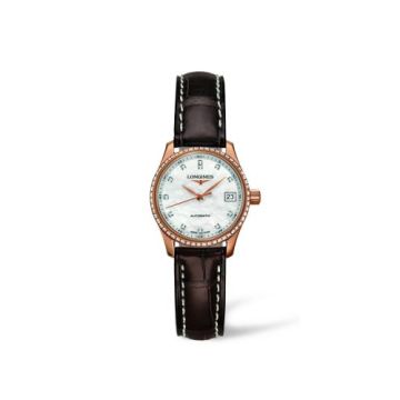 Longines Master Collection Date 25.5 Pink Gold - Diamond / MOP