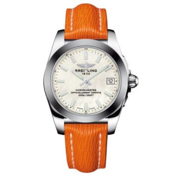 Breitling Galactic 36 Stainless Steel / SleekT / Pearl / Sahara
