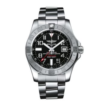 Breitling Avenger II GMT Stainless Steel / Volcano Black / Bracelet