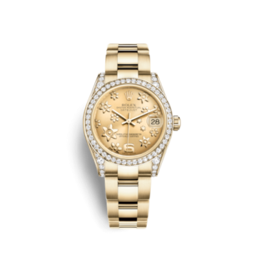Rolex Datejust 31 Yellow Gold Diamond / President / Champagne Floral