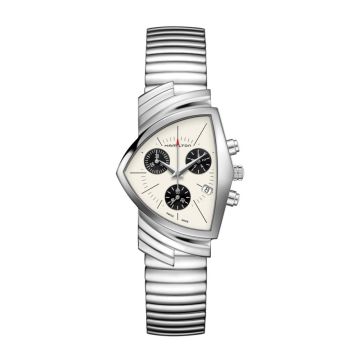 Hamilton Ventura Chrono Quartz 32.3 Stainless Steel / Panda / Bracelet