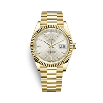 Rolex Day-Date 40 Yellow Gold / Silver Diagonal