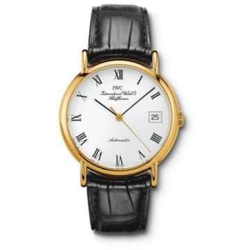 IWC Schaffhausen Portofino Automatic Yellow Gold / White - Roman / Strap
