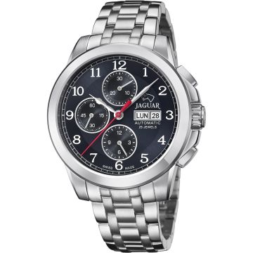 Jaguar Automatic Chronograph Day Date Silver / Blue 45mm