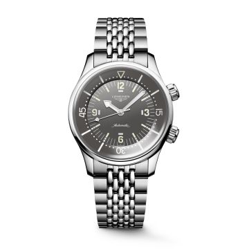 Longines Heritage Legend Diver 39 Stainless Steel / Grey / Bracelet