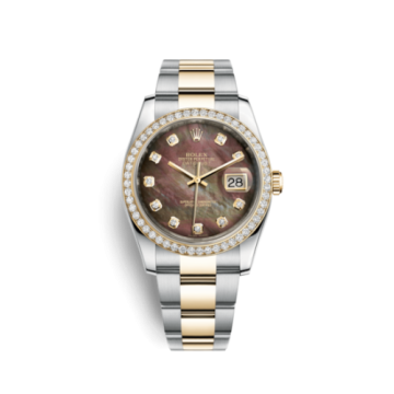 Rolex Datejust 36 Rolesor Yellow Diamond / Oyster / Black MOP