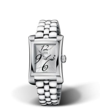 Oris Rectangular Date 25.9 Stainless Steel / Silver / Bracelet