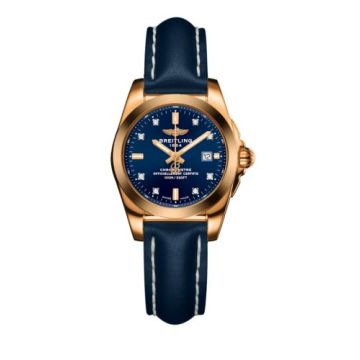 Breitling Galactic 29 Rose Gold / Horizon Blue Diamond / Calf