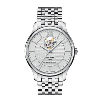Tissot Tradition Powermatic 80 Open Heart 40 Stainless Steel / Silver / Bracelet