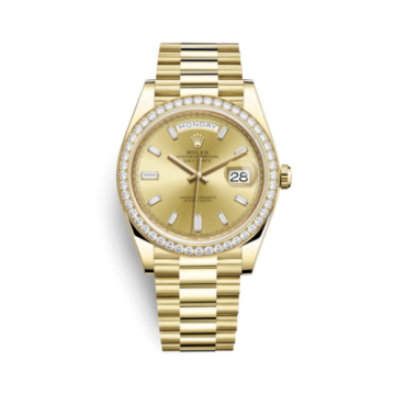 Rolex Day-Date 40 Yellow Gold Diamond / Champagne Diamonds
