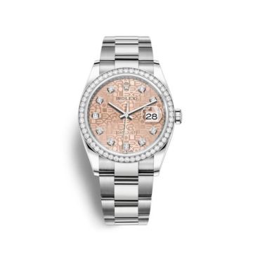 Rolex Datejust 36 Stainless Steel / Diamond / Pink Jubilee / Oyster