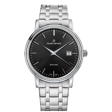 Claude Bernard Classic Gents Date Silvery / Black 42mm