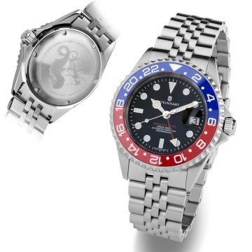 Steinhart Ocean One GMT BLUE-RED. 2 Ceramic Diver Watch
