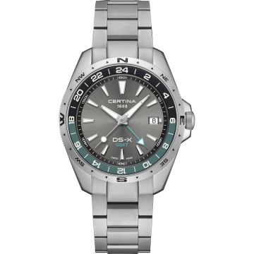 Certina DS-X GMT Stainless Steel / Grey / Bracelet