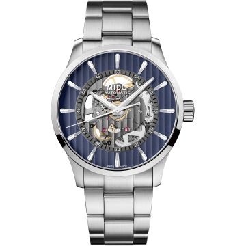 Mido Multifort Skeleton Vertigo Stainless Steel / Blue / Bracelet