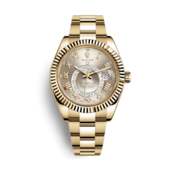 Rolex Sky-Dweller Yellow Gold / Silver Roman