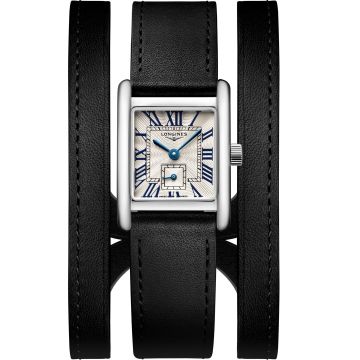 Longines Mini DolceVita 21.5 Quartz Stainless Steel / Silver / Triple Cuff Black