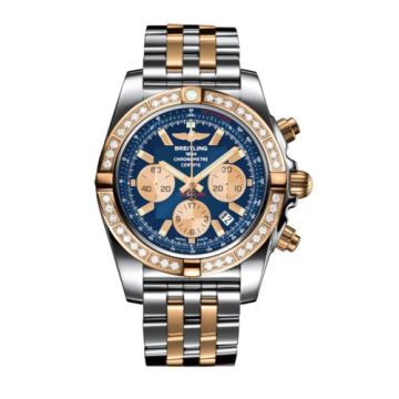 Breitling Chronomat 44 Stainless Steel / Rose Gold / Diamond / Metallica Blue / Bracelet