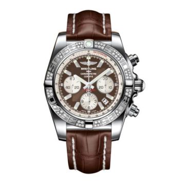 Breitling Chronomat 44 Stainless Steel / Diamond / Metallica Brown / Croco