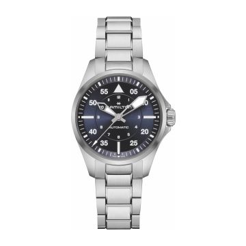 Hamilton Khaki Aviation Pilot Auto 36 Stainless Steel / Blue / Bracelet