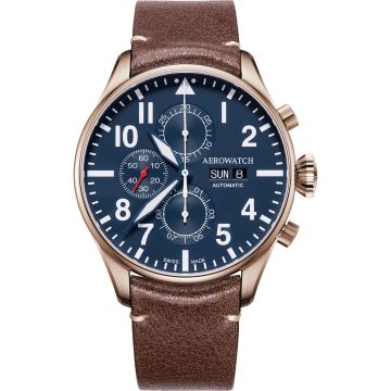 Aerowatch Les Grandes Classiques Aviator Automatic Chrono Day-Date Rose