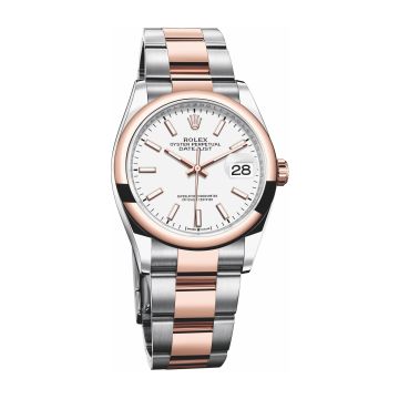 Rolex Datejust 36 Stainless Steel / Everose / Smooth / White / Oyster