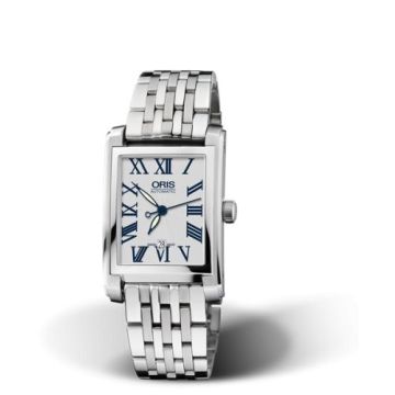 Oris Rectangular Date 24.5 Stainless Steel / Silver - Roman / Bracelet