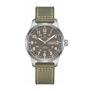 Hamilton Khaki Field Day Date Auto Stainless Steel / Grey