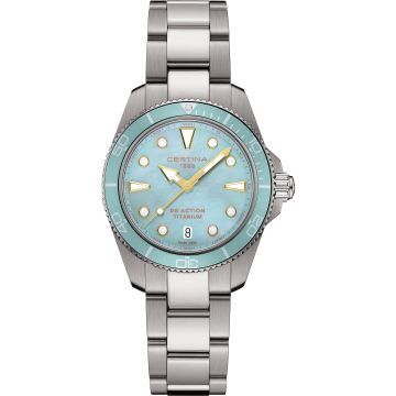 Certina DS Action Quartz 34.5 Titanium / MOP / Bracelet