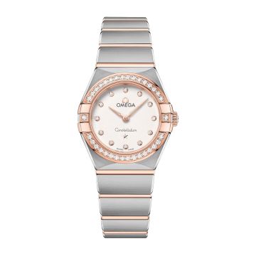 Omega Constellation Manhattan 25 Quartz Stainless Steel / Sedna Gold / Silver Diamond / Diamond