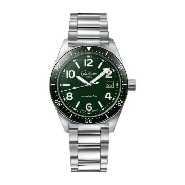 Glashütte Original SeaQ Date Stainless Steel / Green / Bracelet