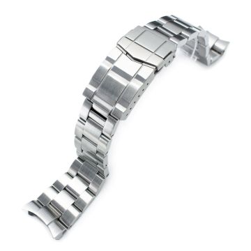 Super-O Boyer Watch Band for Seiko SKX007 SKX009 SKX011, Stainless Steel - Brushed, 18mm SUB Diver Clasp - 22mm