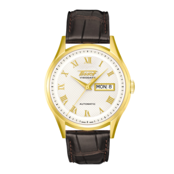 Tissot Visodate Automatic Yellow Gold / Silver / Strap