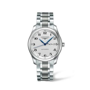 Longines Master Collection 38.5 Day Date Stainless Steel / Silver-Arabic / Bracelet