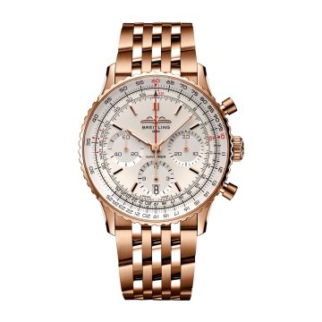 Breitling Navitimer B01 Chronograph 41 Red Gold / Silver / Bracelet