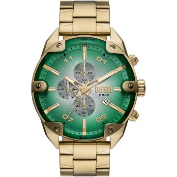 Diesel Spiked Chronograph Golden / Green