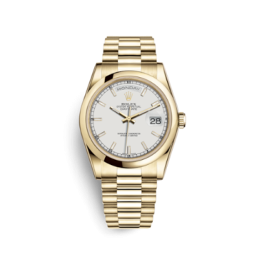 Rolex Day-Date 36 Yellow Gold Domed / President / White